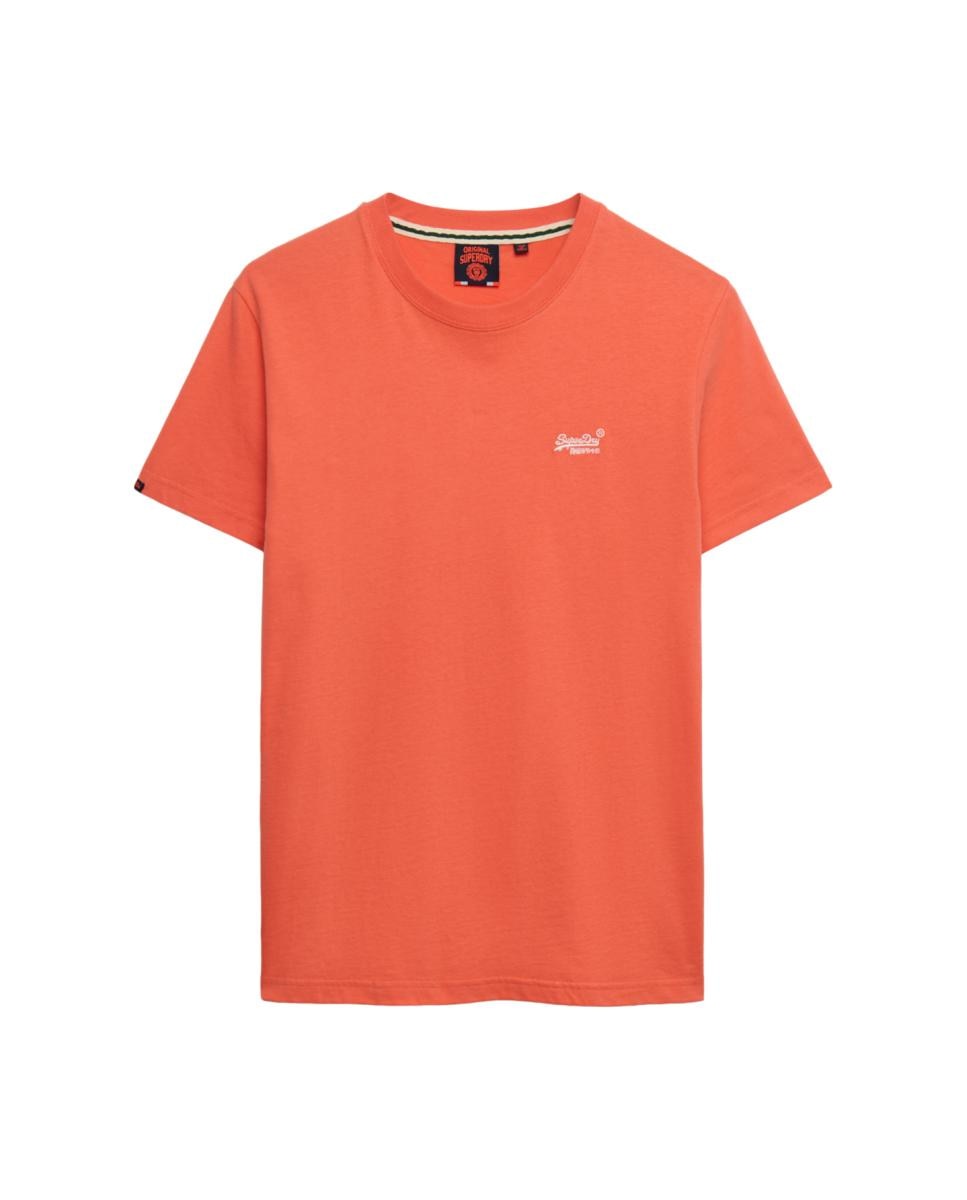 T-shirt com Logótipo Essential e em Algodão Orgânico Coral-4