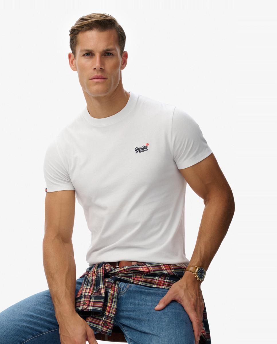 T-shirt Essential Contrast Bordada Branco-2