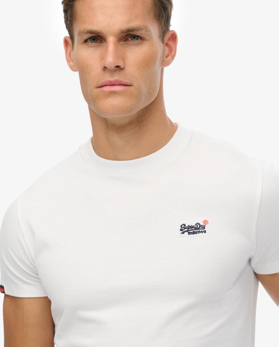 T-shirt Essential Contrast Bordada Branco-3