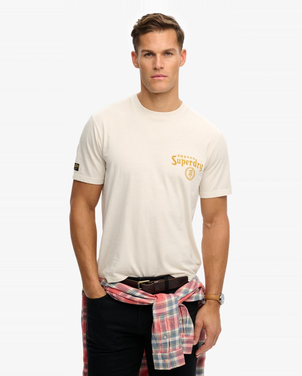 Superdry - Camiseta de hombre de corte relajado Tokyo Narrative.