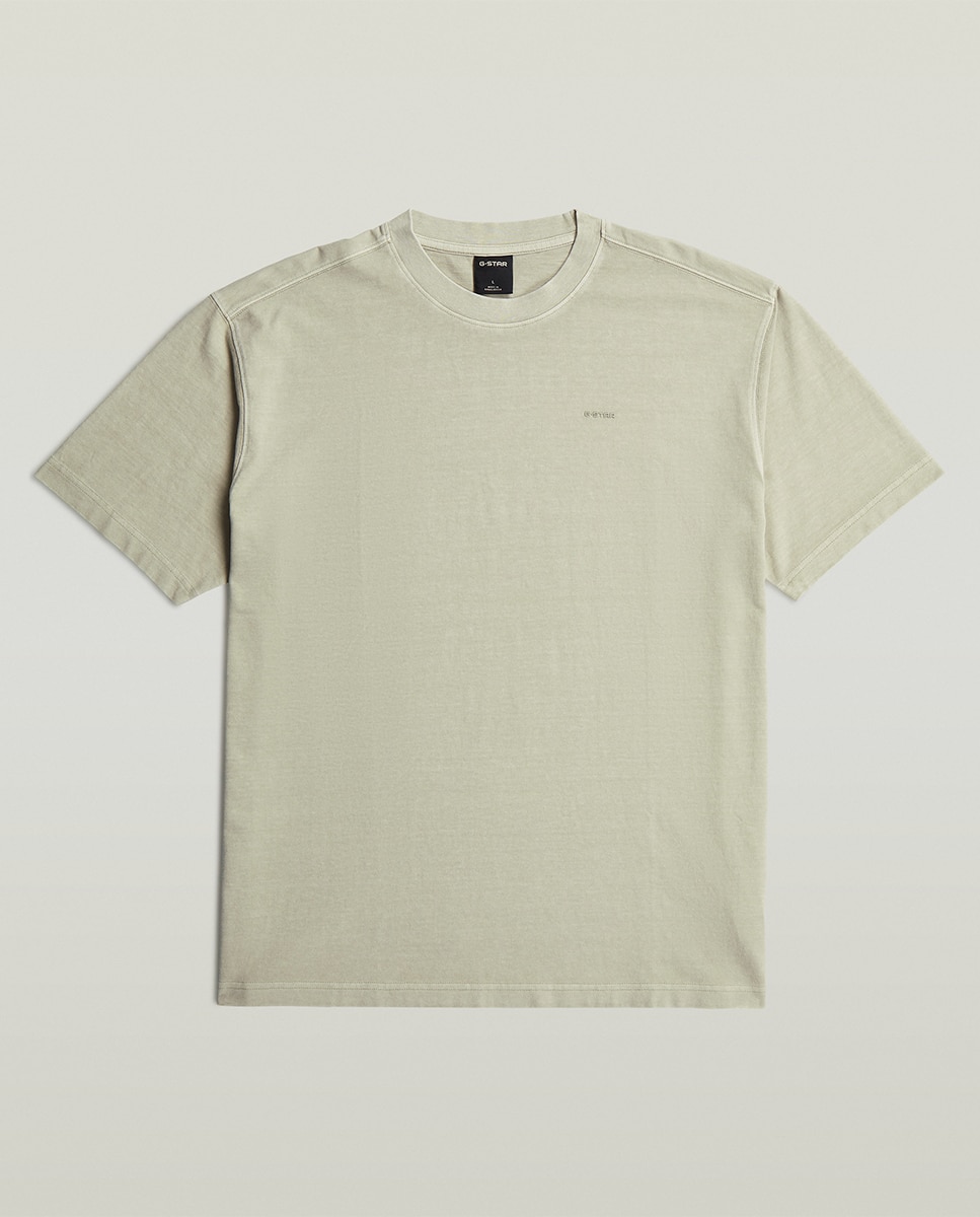 T-shirt de Manga Curta e Corte Relaxed Taupe-6