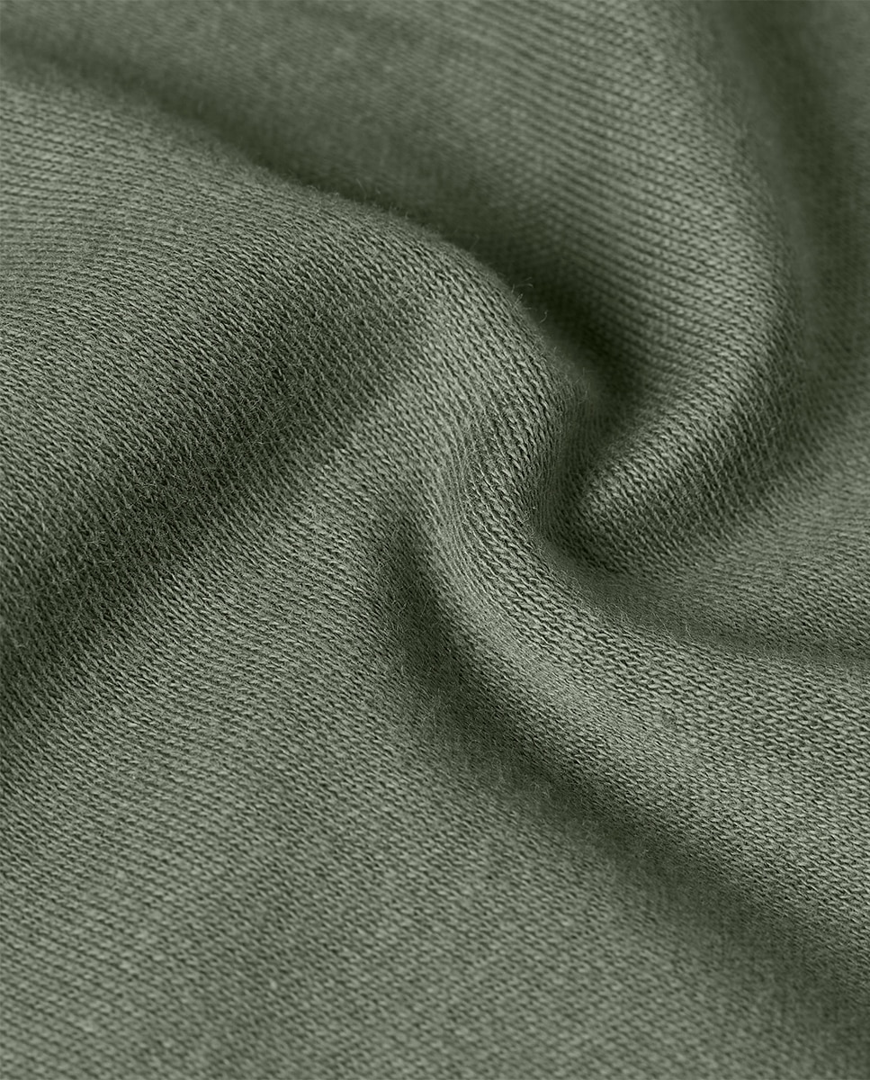 T-shirt de Corte Regular com Manga Curta Verde-5
