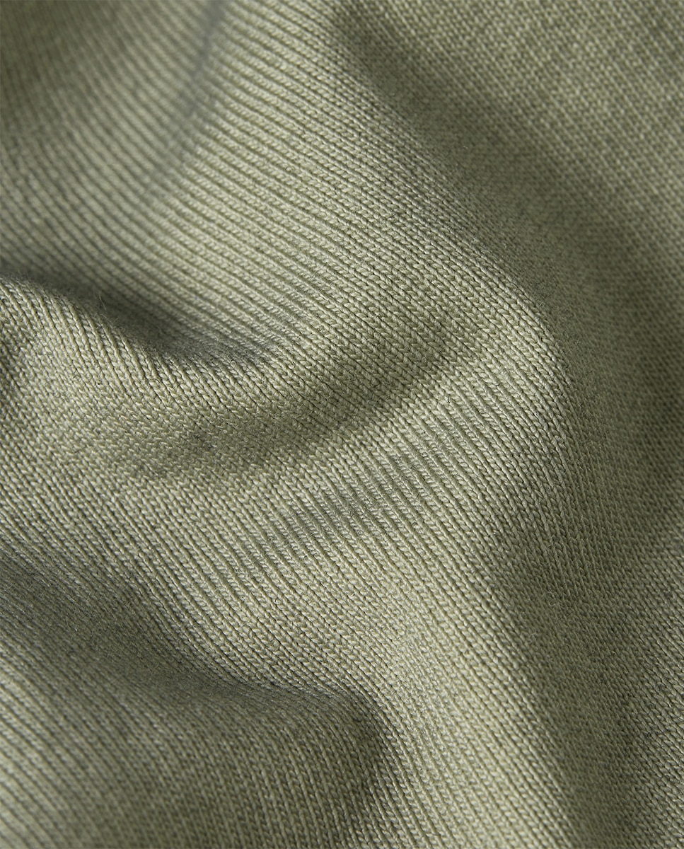 T-shirt de Manga Curta e Corte Relaxed Verde-5