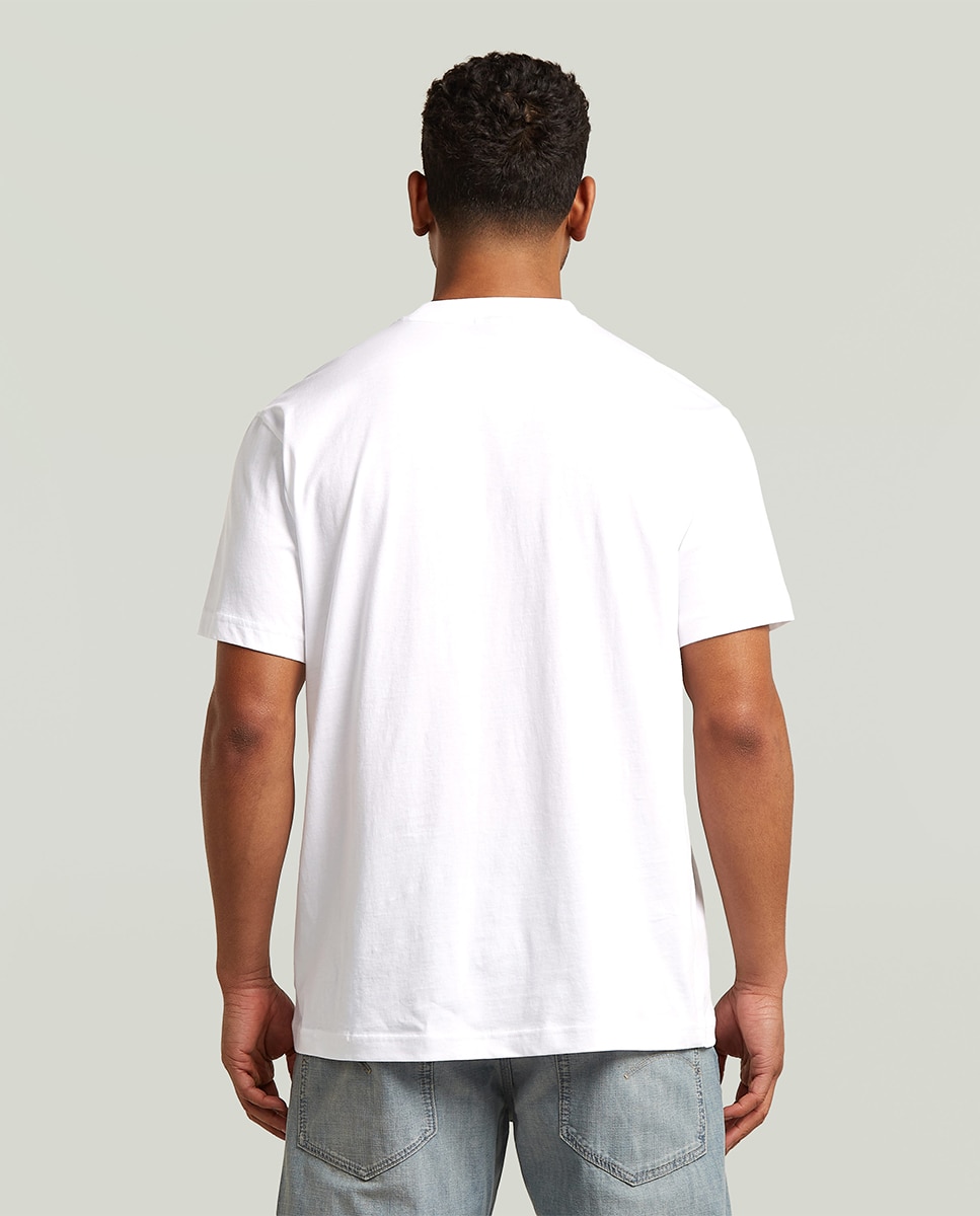 T-shirt de Corte Regular com Manga Curta Branco-2