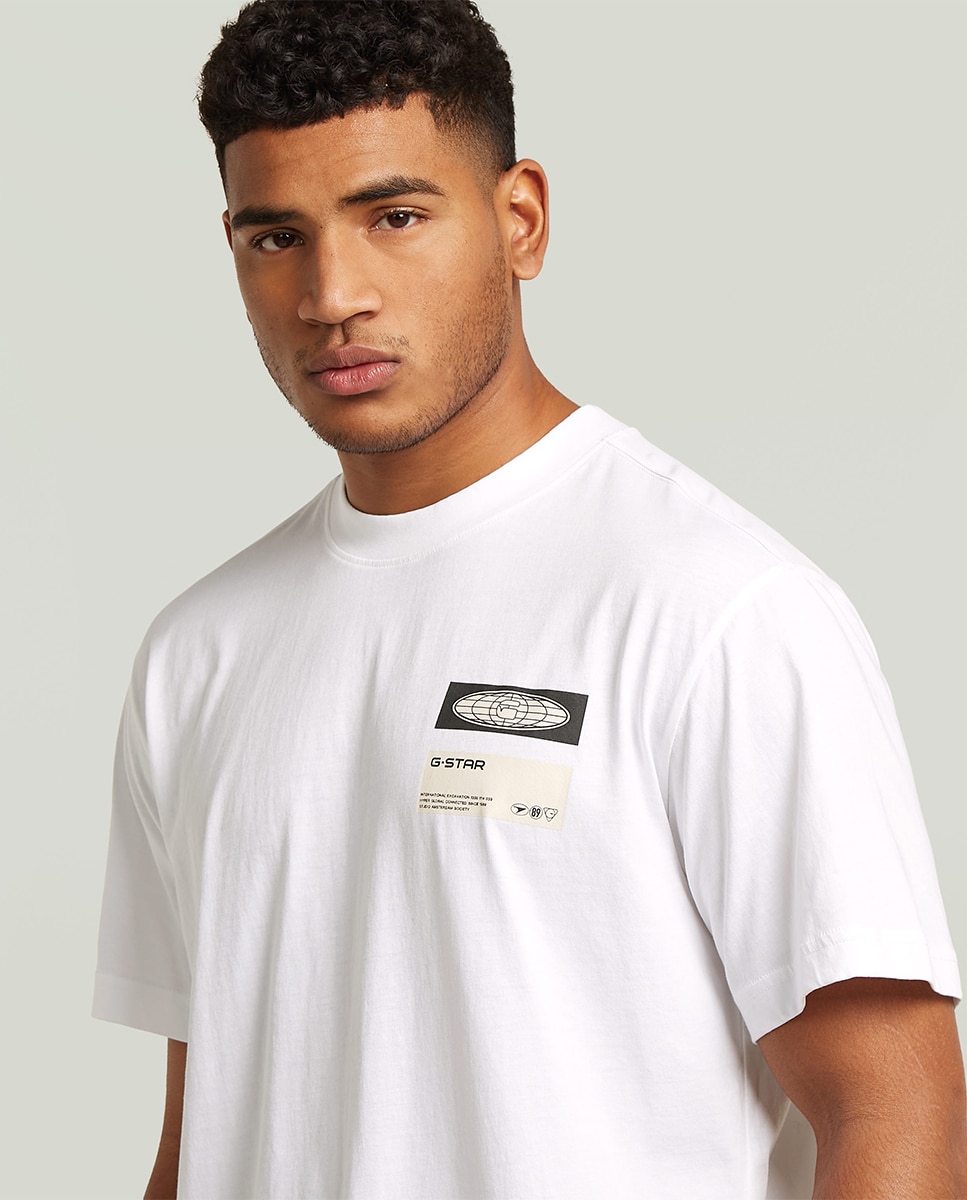 T-shirt de Corte Regular com Manga Curta Branco-3
