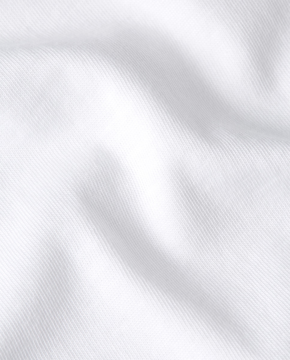 T-shirt de Corte Regular com Manga Curta Branco-5