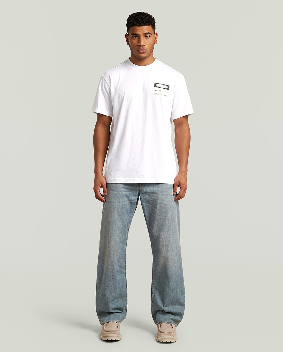 T-shirt de Corte Regular com Manga Curta Branco-7