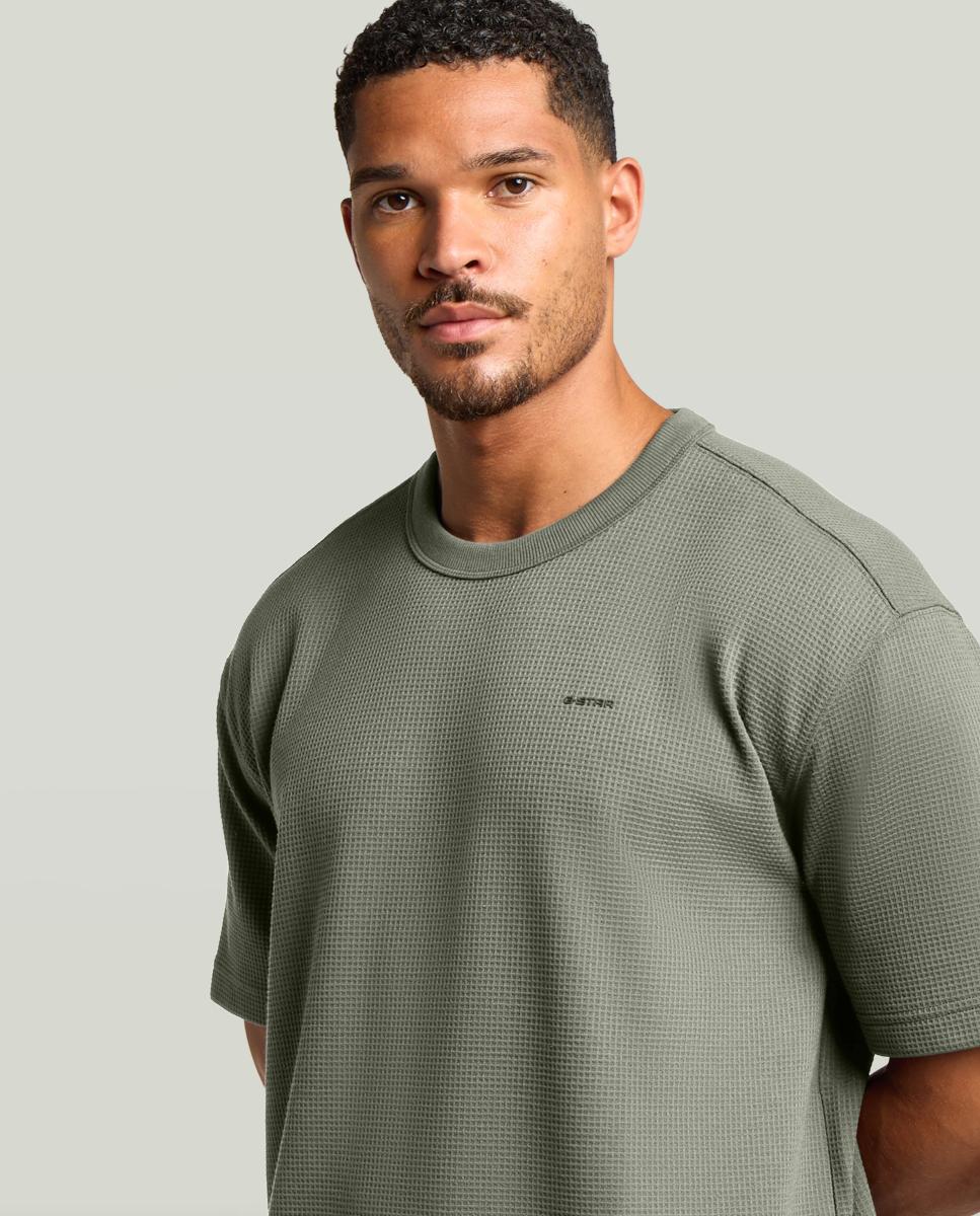 T-shirt de Manga Curta e Corte Relaxed Verde-3