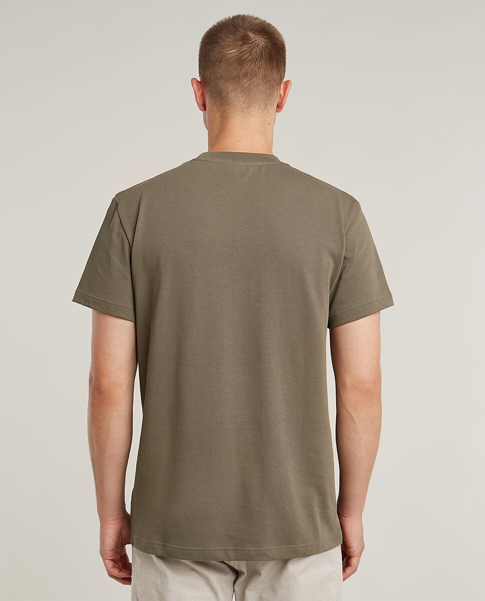 T-shirt de Corte Regular com Manga Curta Castanho-2