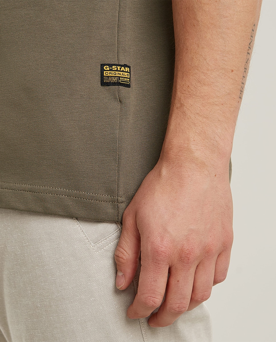T-shirt de Corte Regular com Manga Curta Castanho-3
