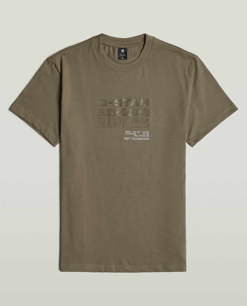 T-shirt de Corte Regular com Manga Curta Castanho-6