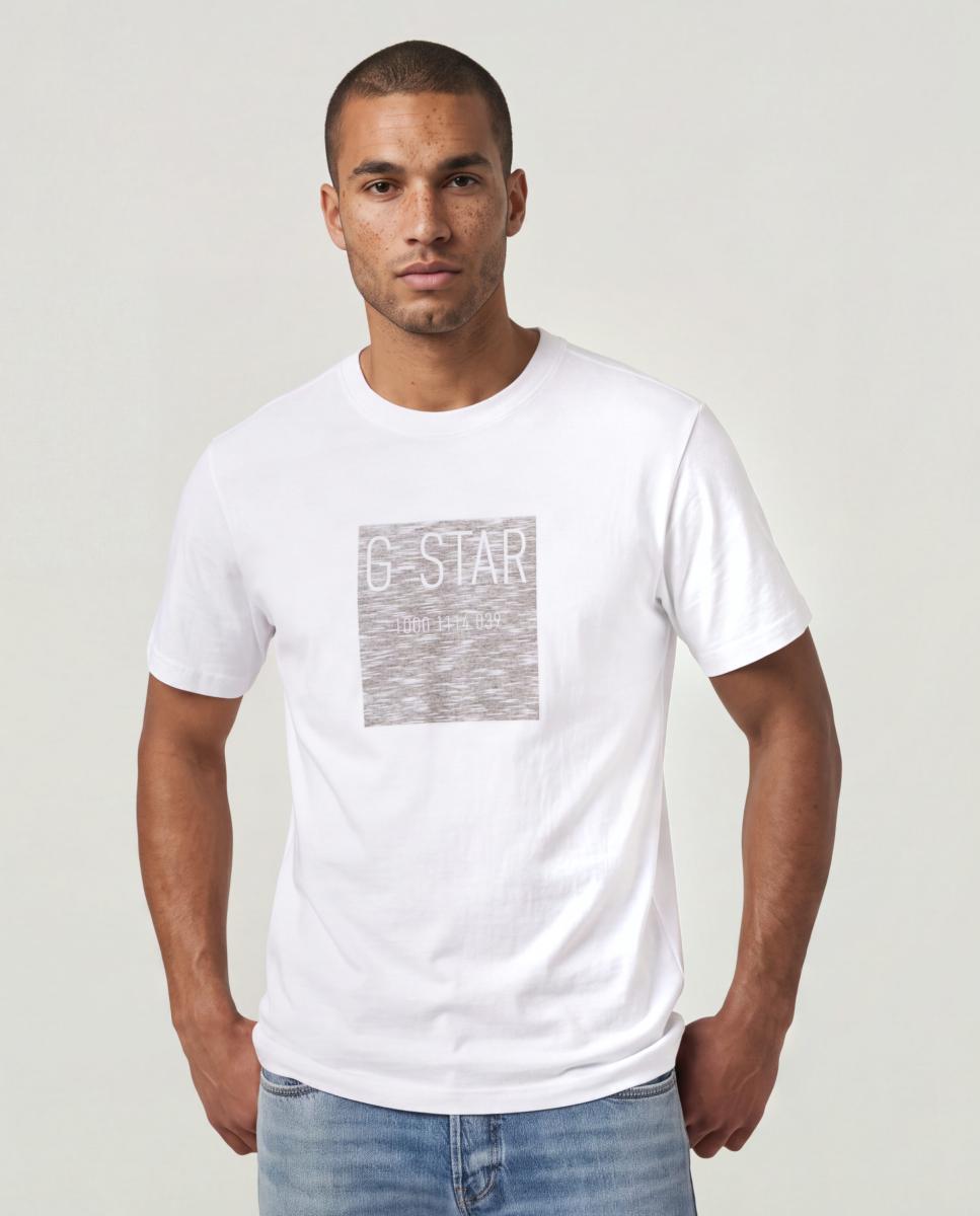 Imagen 0 de Camiseta de hombre de manga corta y corte recto Blanco