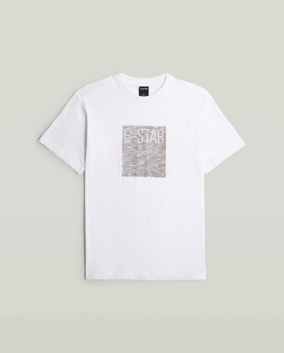 Camiseta de hombre de manga corta y corte recto - G-Star - Blanco Blanco-4