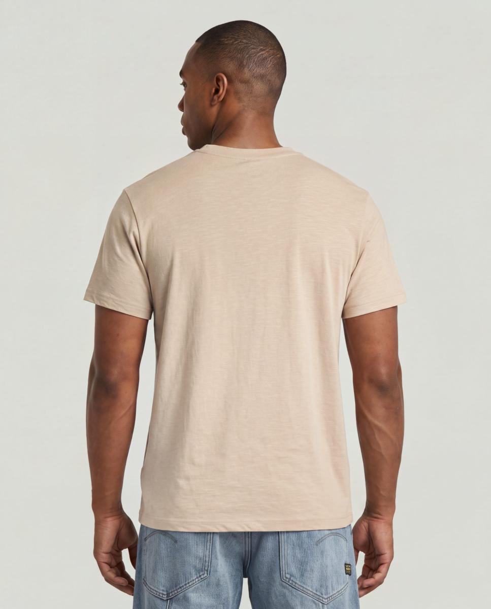Camiseta de hombre de manga corta y corte recto - G-Star - Crudo Crudo-2