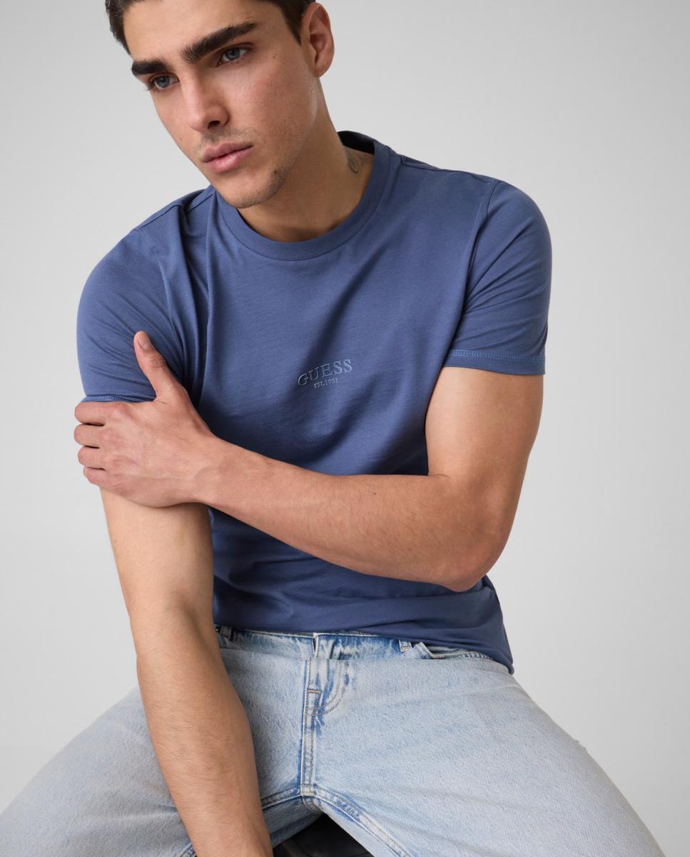 Camiseta de manga corta de hombre - Guess - Azul Azul-1