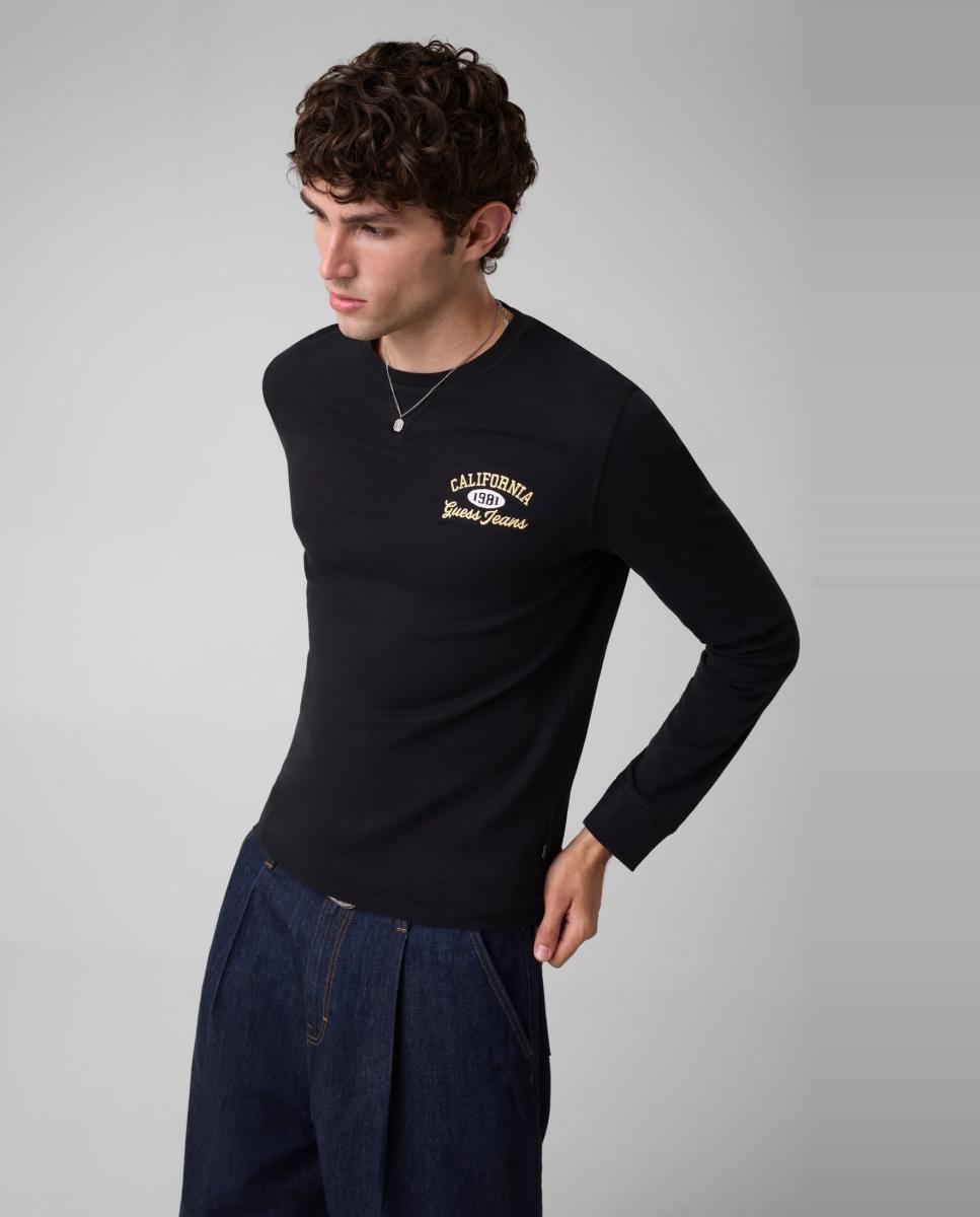 Imagen 1 de Camiseta de manga larga de hombre Negro