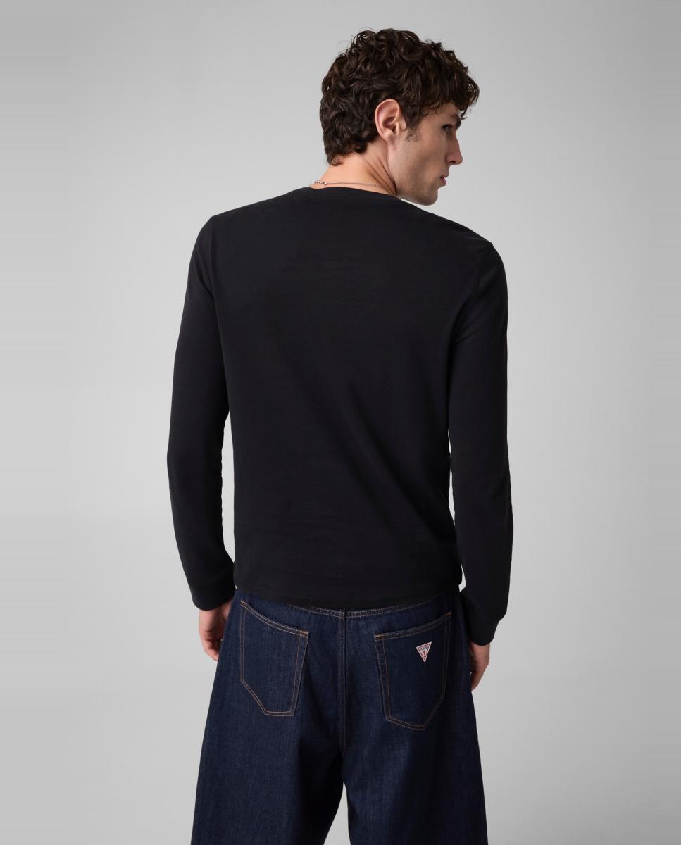 Imagen 2 de Camiseta de manga larga de hombre - Guess Jeans - Negro Negro