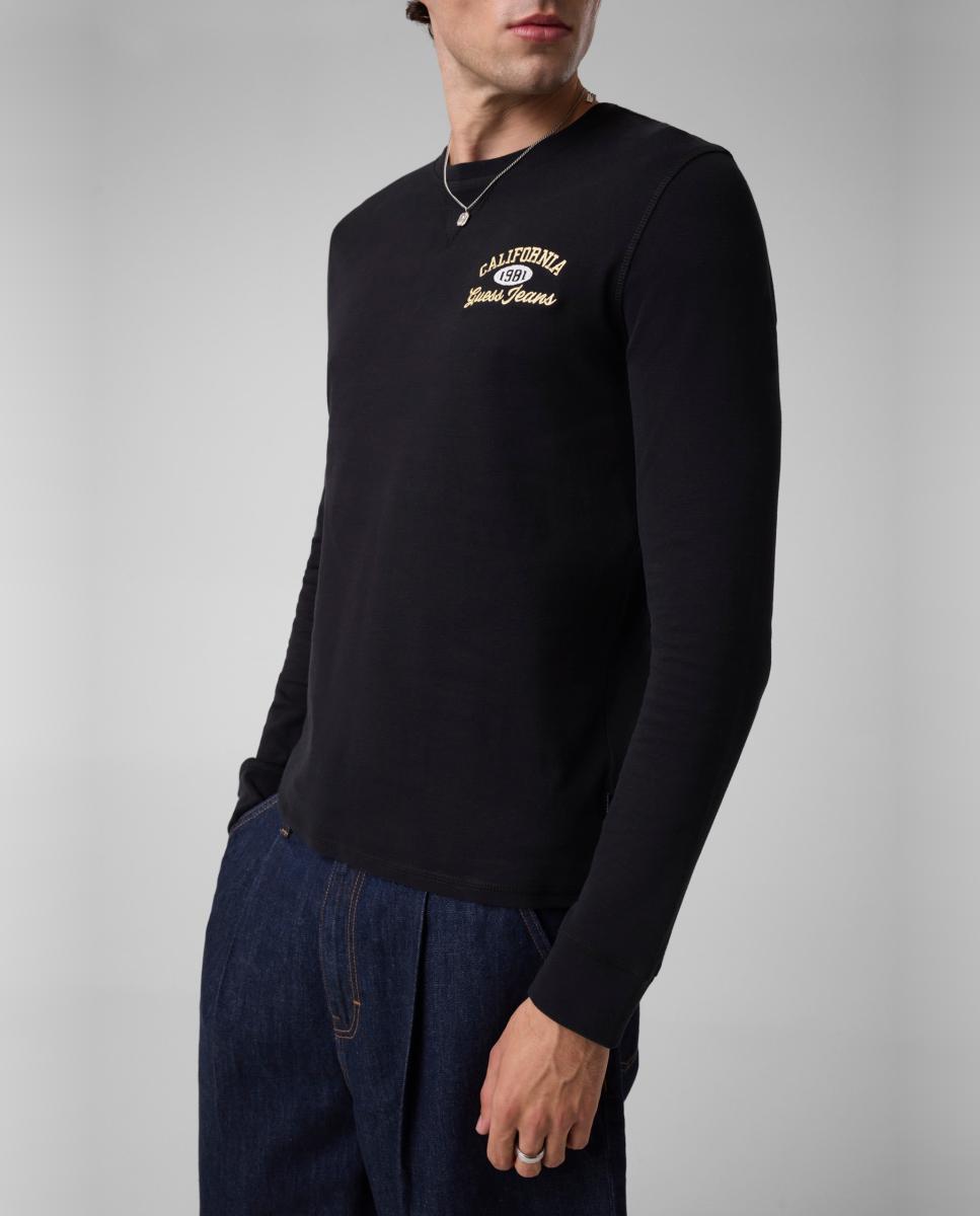 Imagen 3 de Camiseta de manga larga de hombre - Guess Jeans - Negro Negro