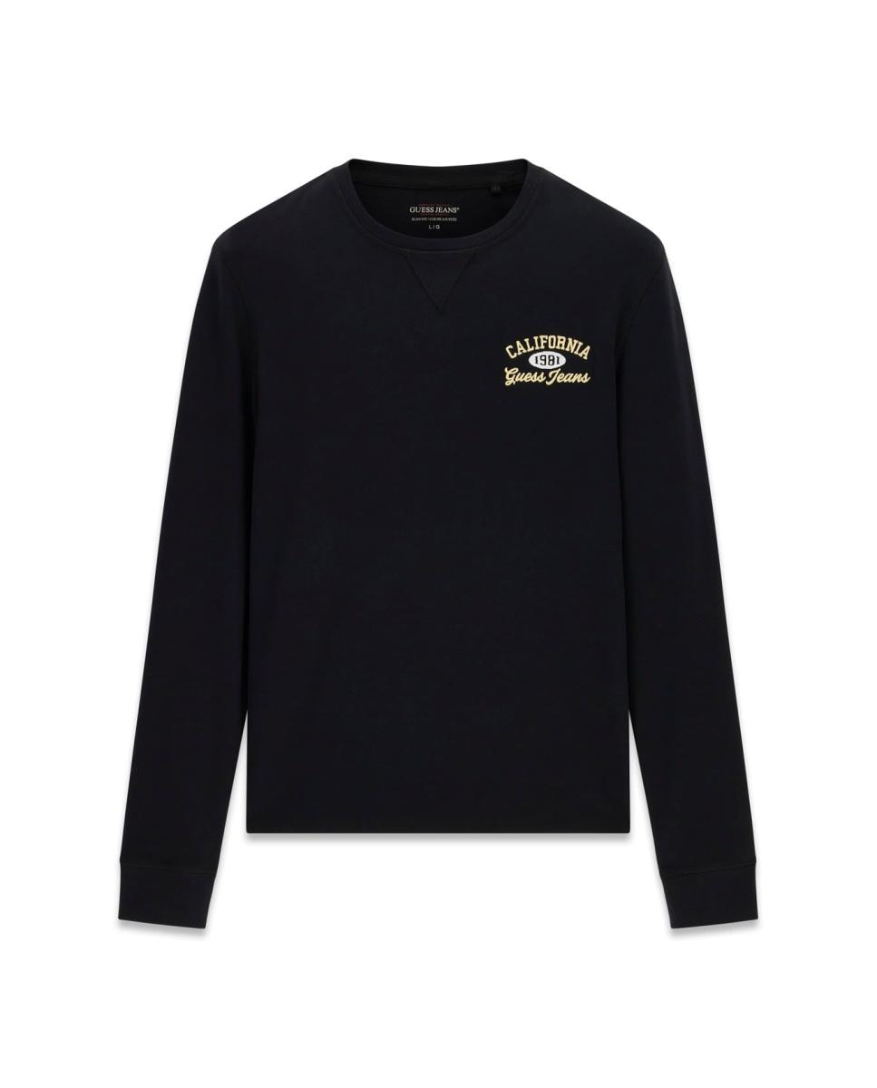 Imagen 4 de Camiseta de manga larga de hombre - Guess Jeans - Negro Negro