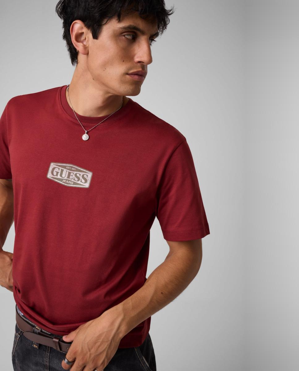 Imagen 3 de Camiseta de manga corta de hombre - Guess Jeans - Rojo Rojo
