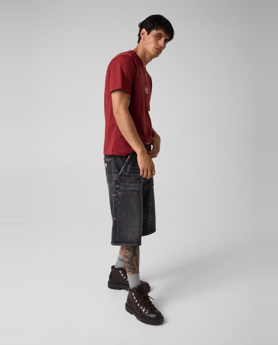 Imagen 5 de Camiseta de manga corta de hombre - Guess Jeans - Rojo Rojo