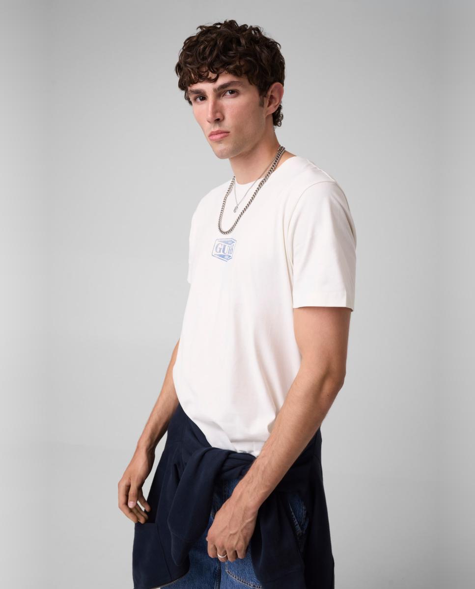 Imagen 1 de Camiseta de manga corta de hombre - Guess Jeans - Blanco Blanco