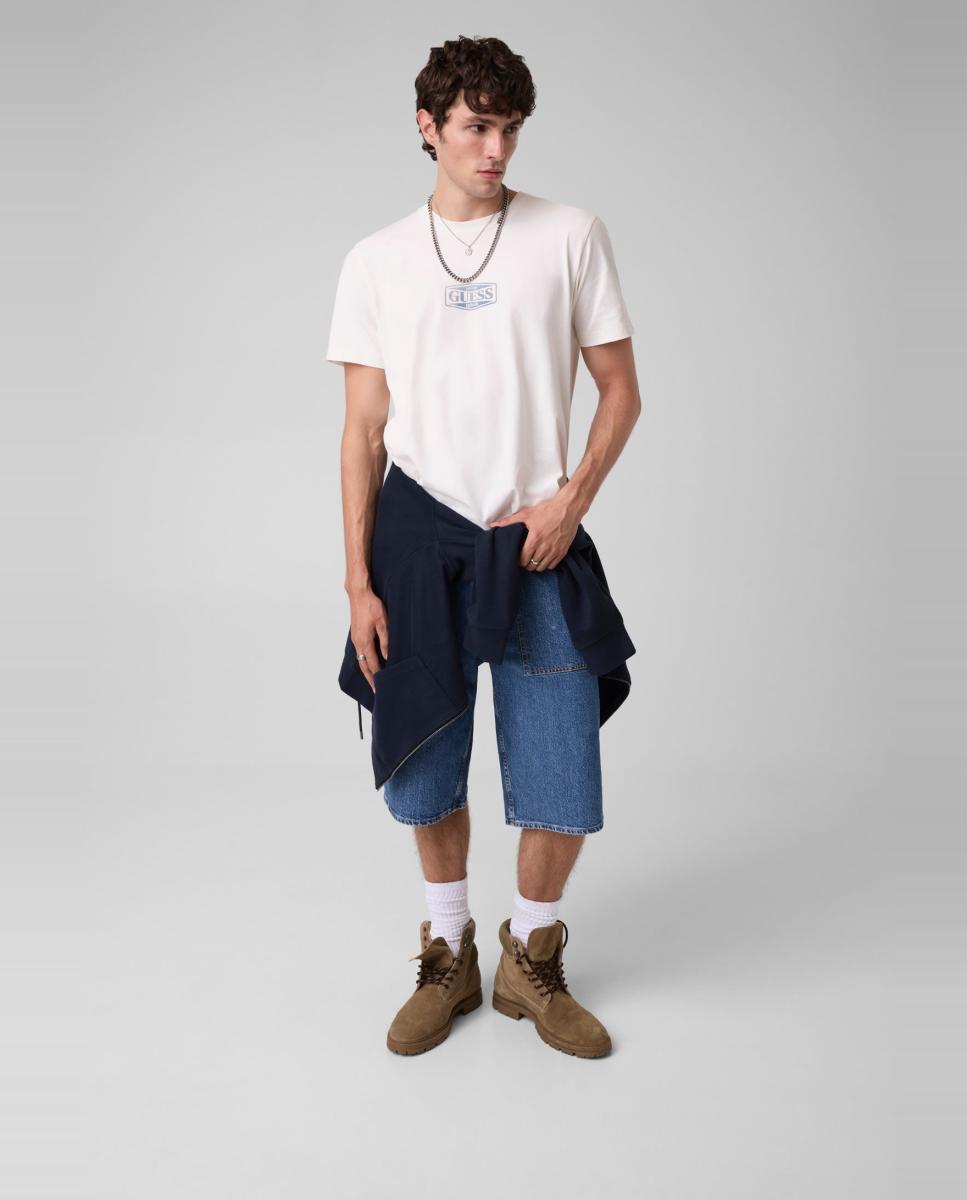 Imagen 6 de Camiseta de manga corta de hombre - Guess Jeans - Blanco Blanco