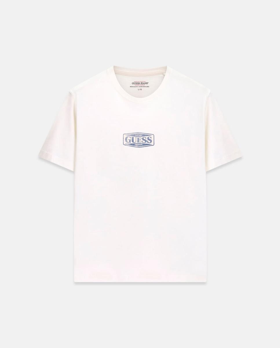 Imagen 5 de Camiseta de manga corta de hombre - Guess Jeans - Blanco Blanco