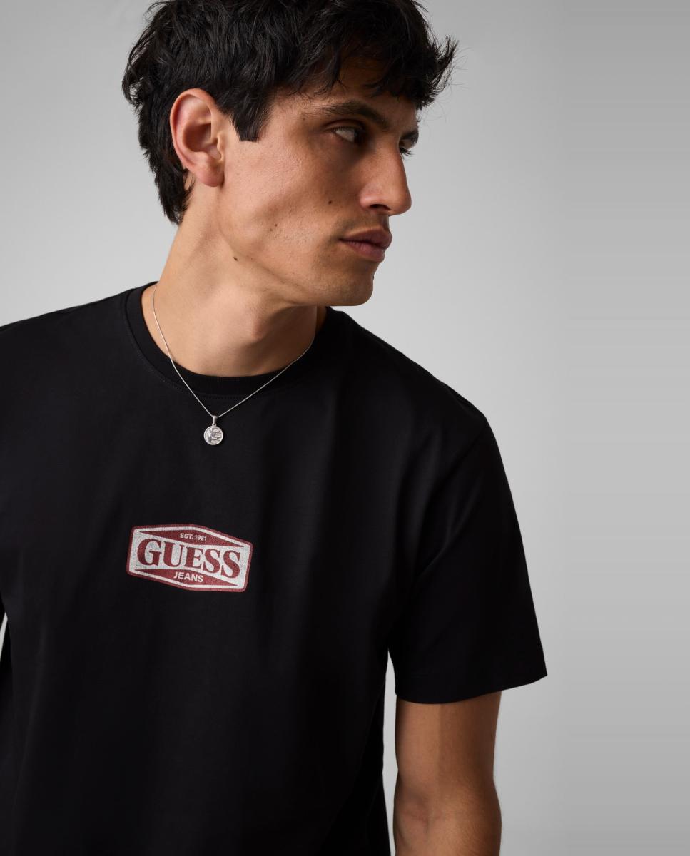 Imagen 3 de Camiseta de manga corta de hombre - Guess Jeans - Negro Negro