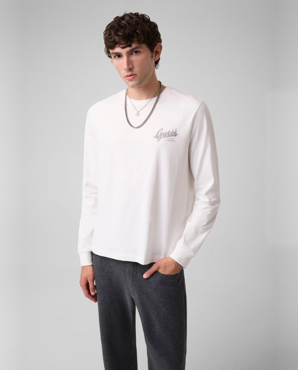 Imagen 1 de Camiseta de manga larga de hombre - Guess Jeans - Blanco Blanco