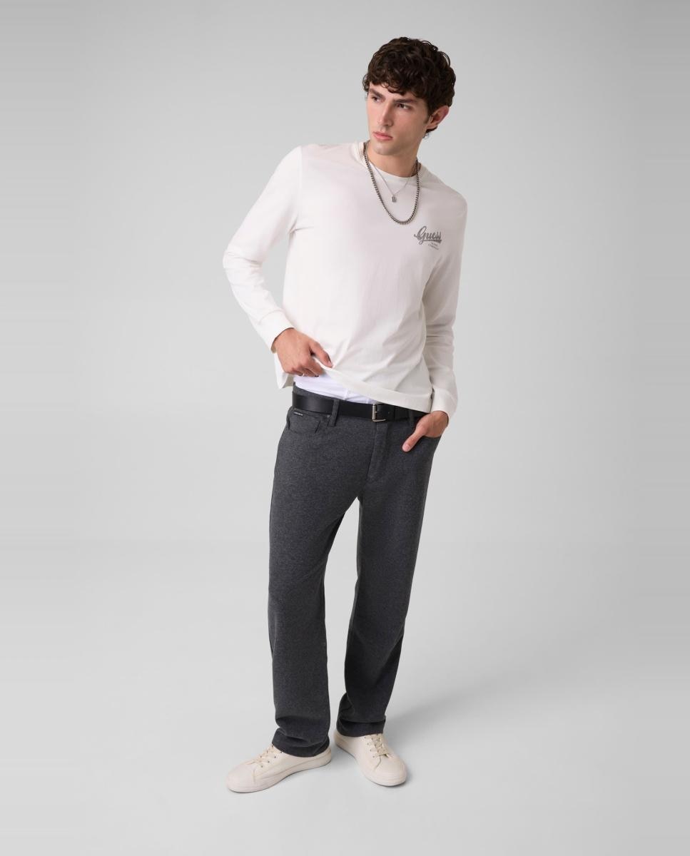 Imagen 5 de Camiseta de manga larga de hombre - Guess Jeans - Blanco Blanco