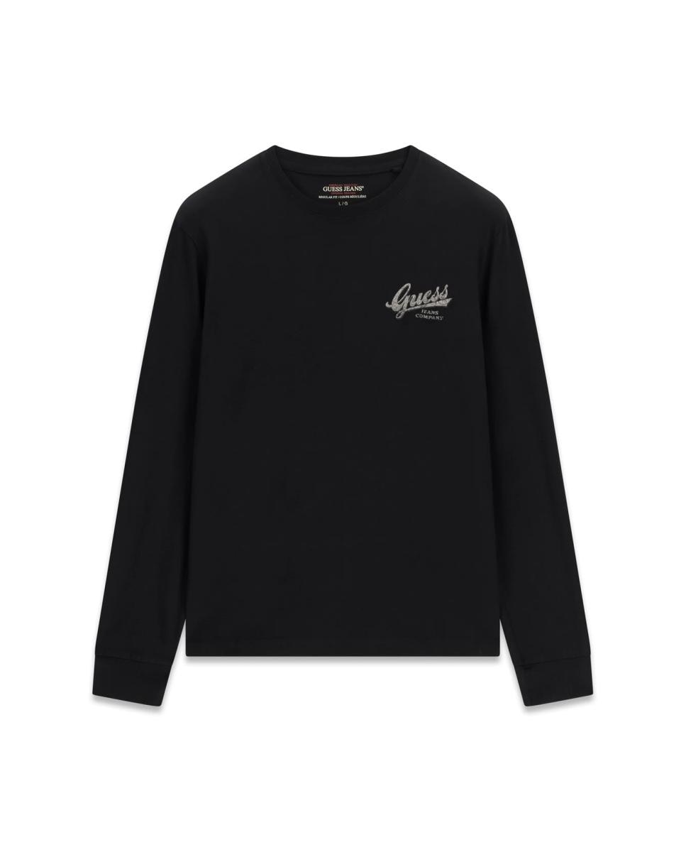 Imagen 4 de Camiseta de manga larga de hombre - Guess Jeans - Negro Negro