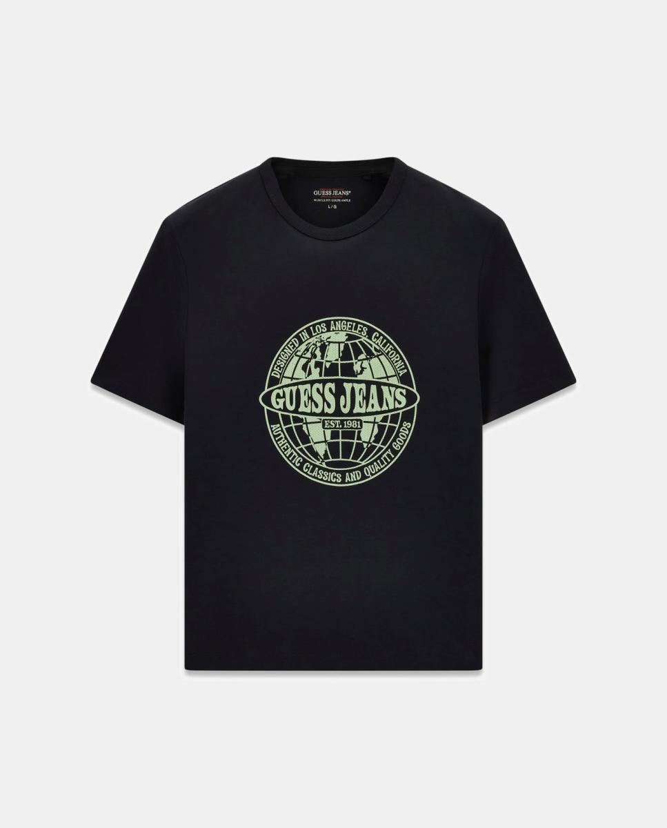 Imagen 4 de Camiseta de manga corta de hombre - Guess Jeans - Negro Negro