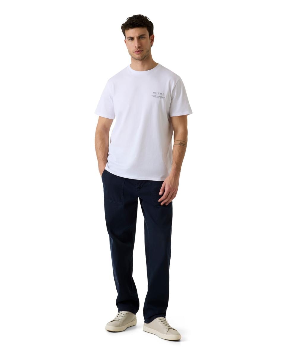 T-shirt com Manga Curta Branco-5