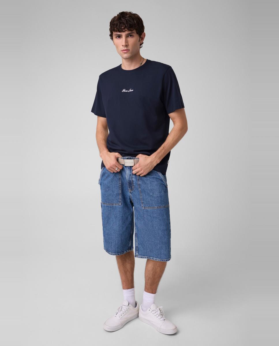 Imagen 5 de Camiseta de manga corta de hombre - Guess Jeans - Azul marino Azul marino