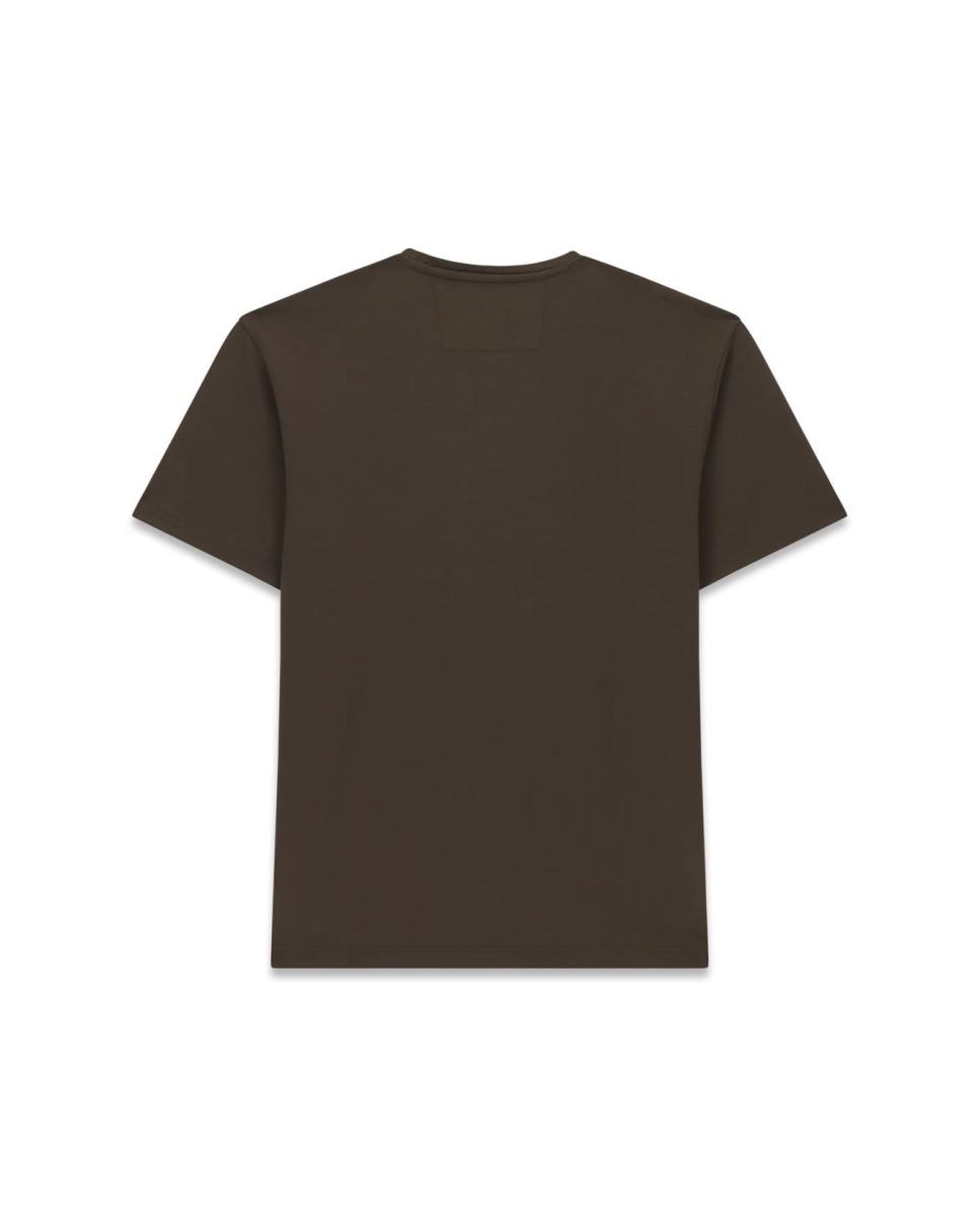 T-shirt com Manga Curta Castanho-2
