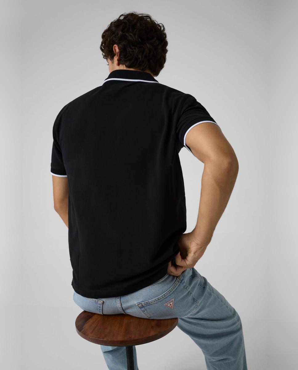 Polo de manga corta de hombre - Guess Jeans - Negro Negro-2