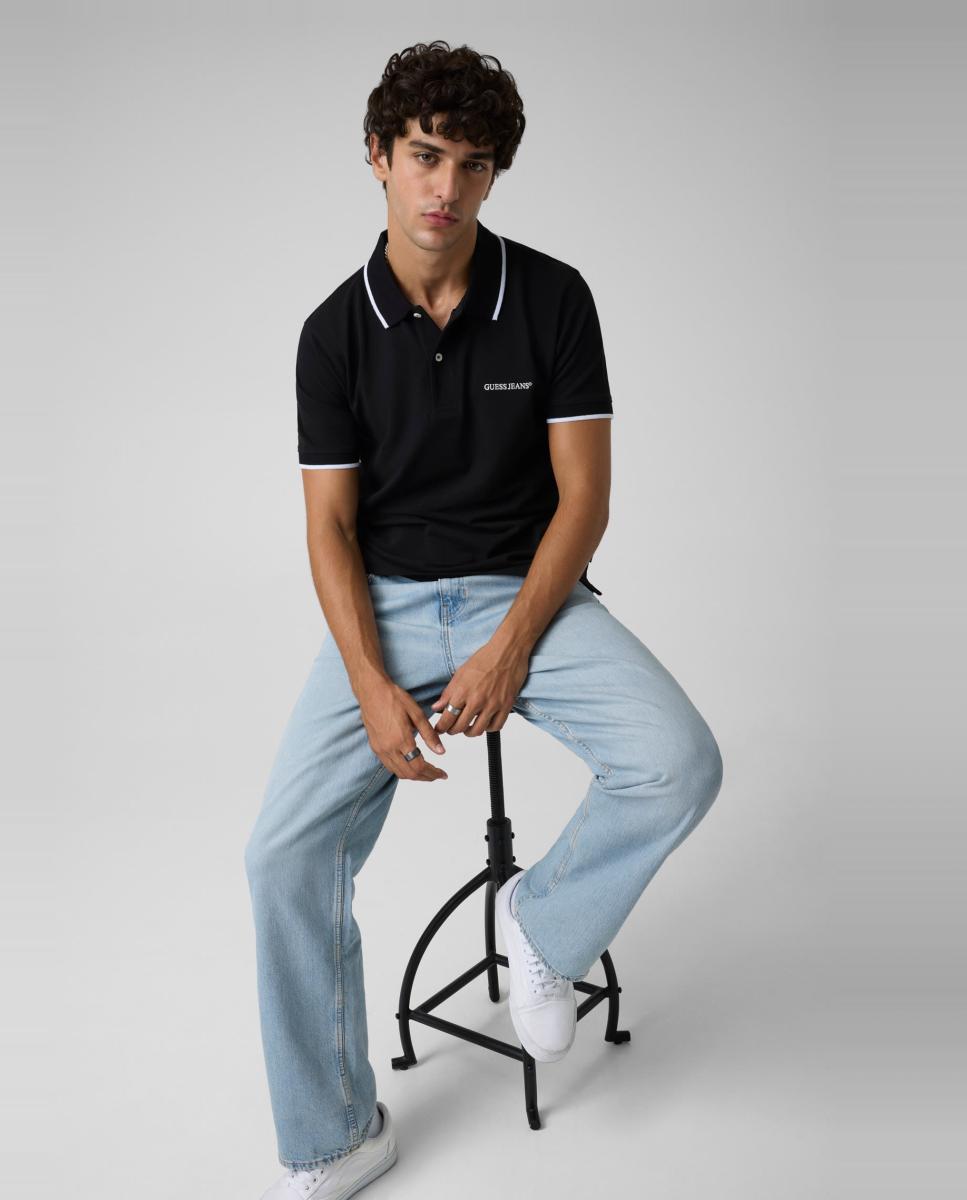 Polo de manga corta de hombre - Guess Jeans - Negro Negro-5