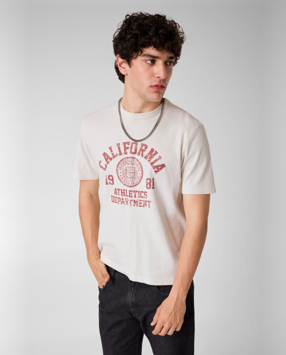 Camiseta de manga corta de hombre - Guess Jeans - Blanco Blanco-1
