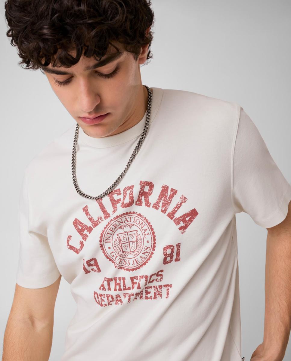 Camiseta de manga corta de hombre - Guess Jeans - Blanco Blanco-3