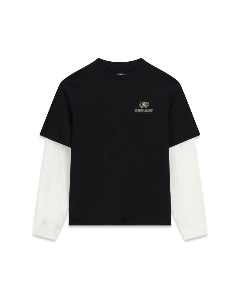 T-shirt com Manga Curta Preto-4