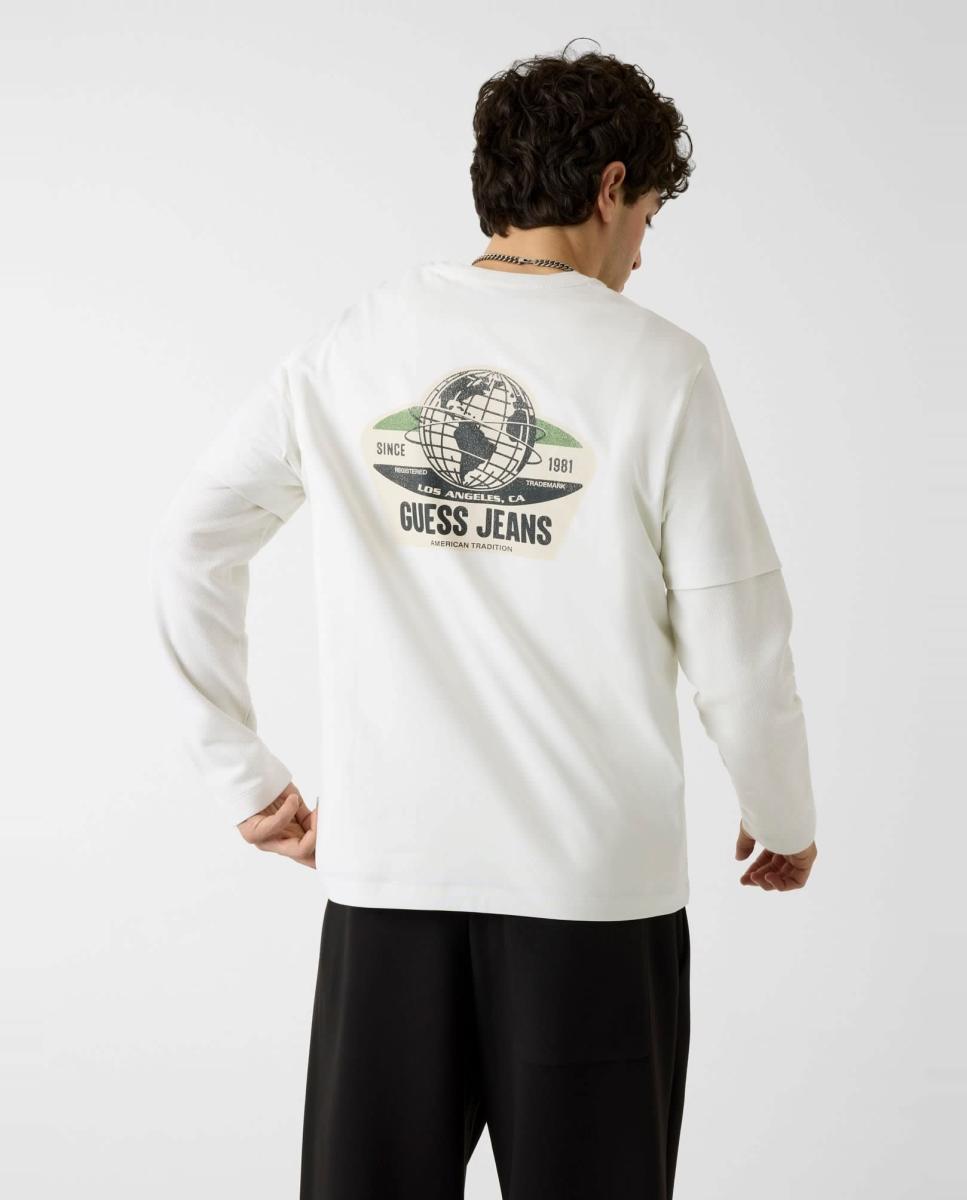 Camiseta de manga corta de hombre - Guess Jeans - Blanco Blanco-2