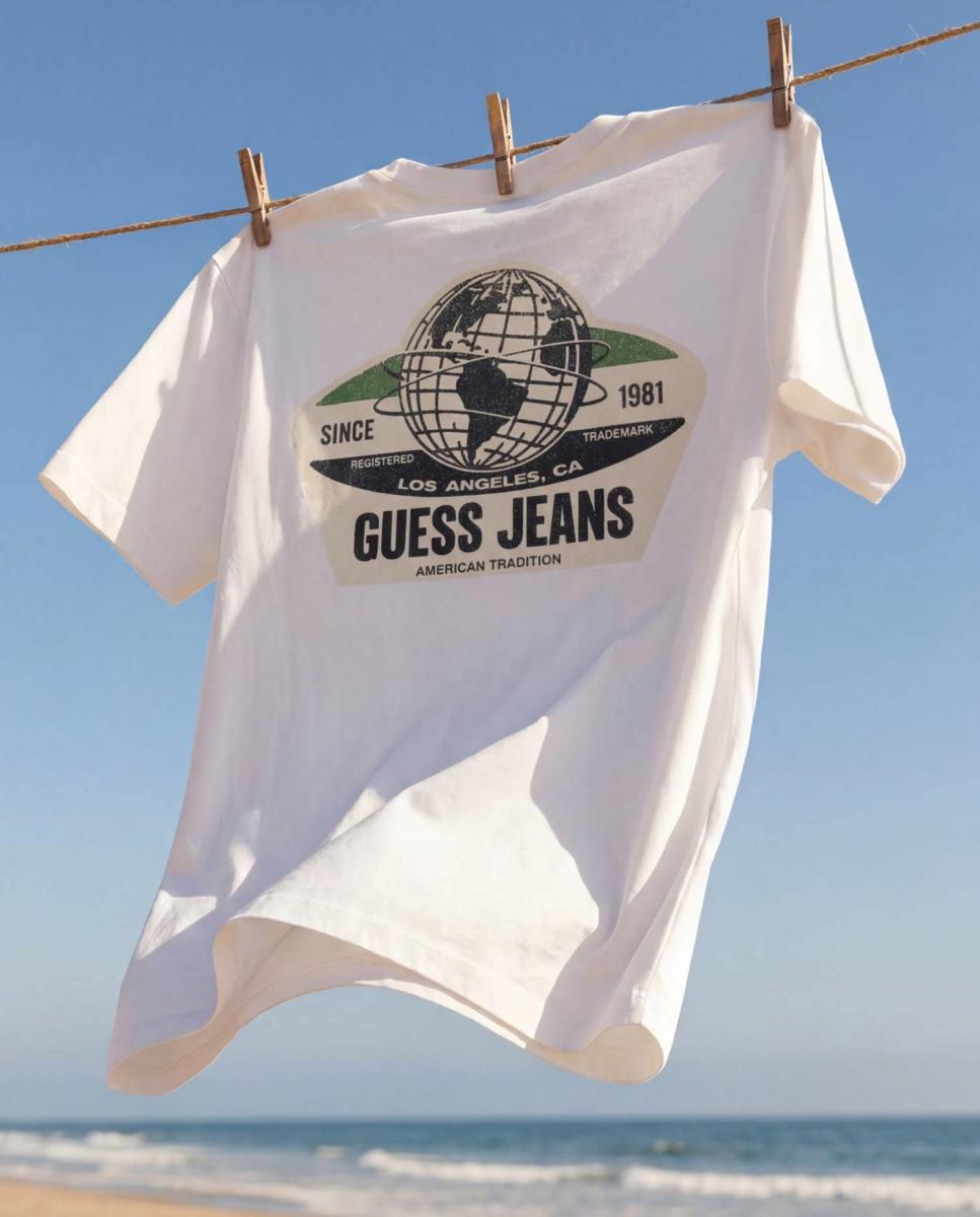 Camiseta de manga corta de hombre - Guess Jeans - Blanco Blanco-4