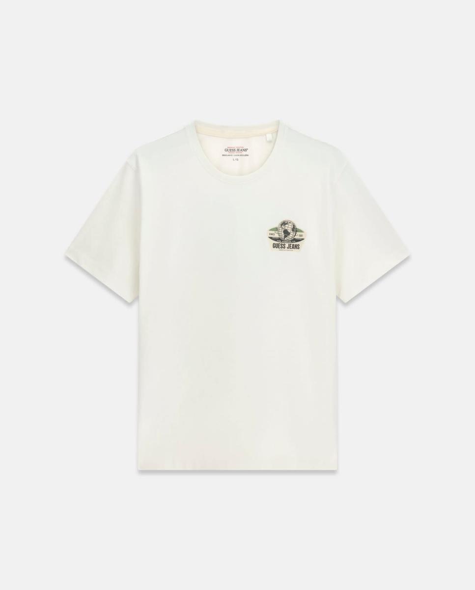 Camiseta de manga corta de hombre - Guess Jeans - Blanco Blanco-5