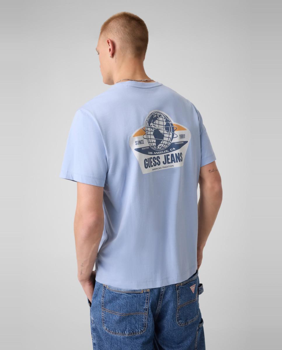 Camiseta de manga corta de hombre - Guess Jeans - Azul claro Azul claro-2