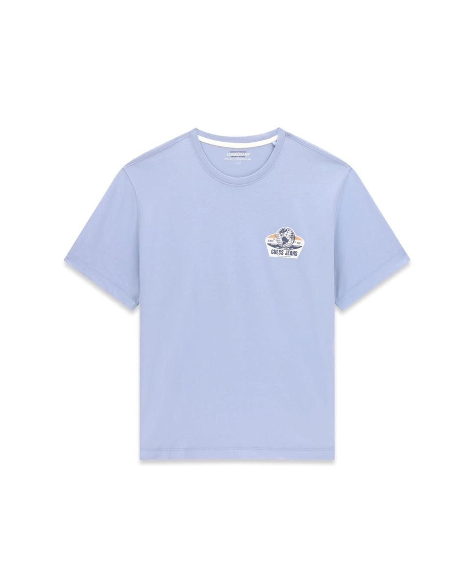 Camiseta de manga corta de hombre - Guess Jeans - Azul claro Azul claro-4