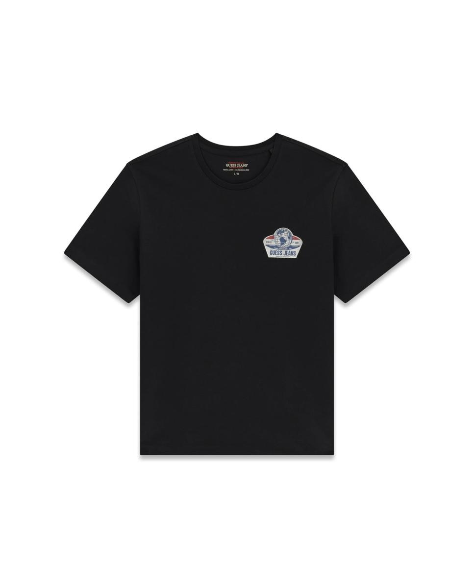 T-shirt com Manga Curta Preto-3