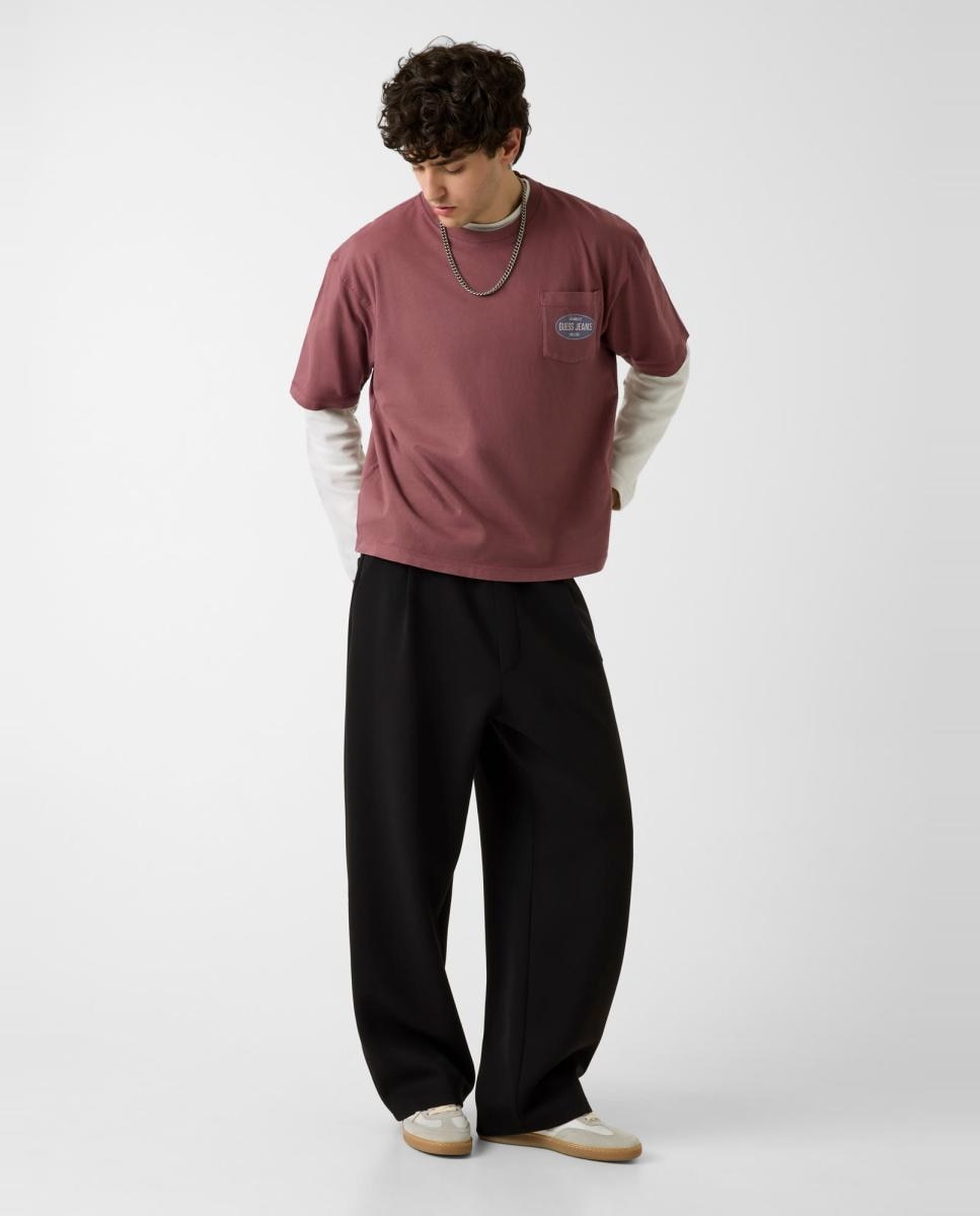 Camiseta de manga corta de hombre - Guess Jeans - Rojo Rojo-6