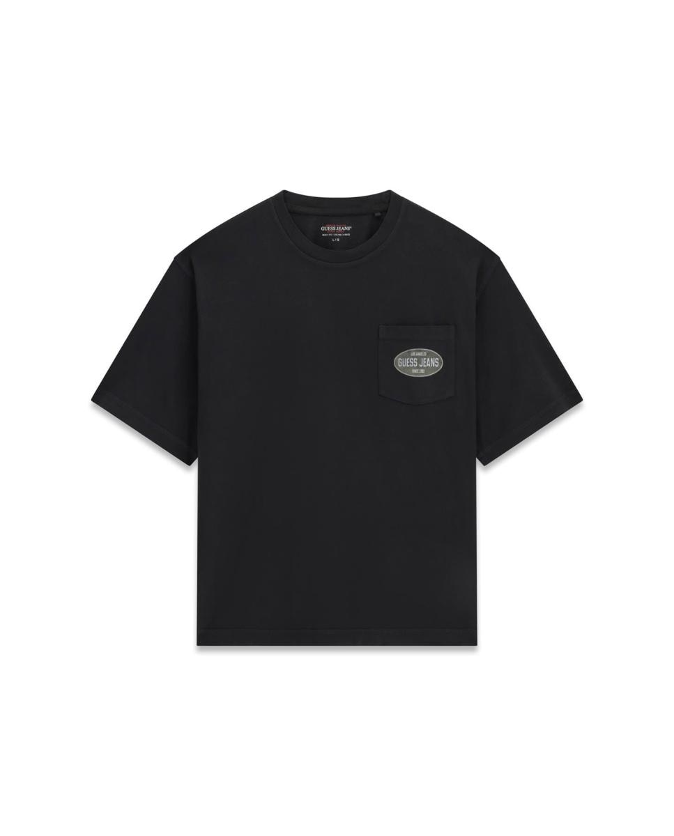 T-shirt com Manga Curta Preto-4