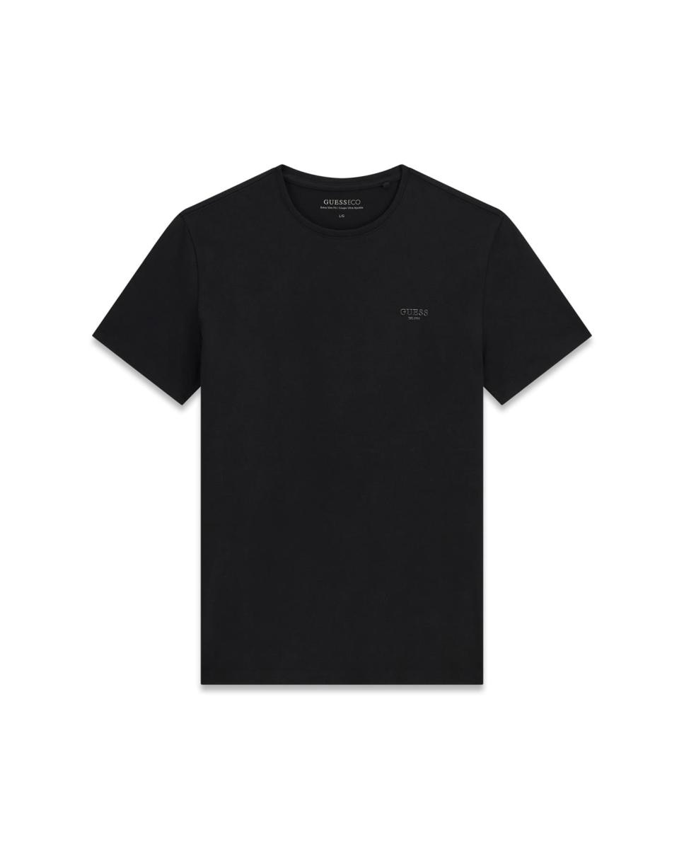 T-shirt com Manga Curta Preto-4